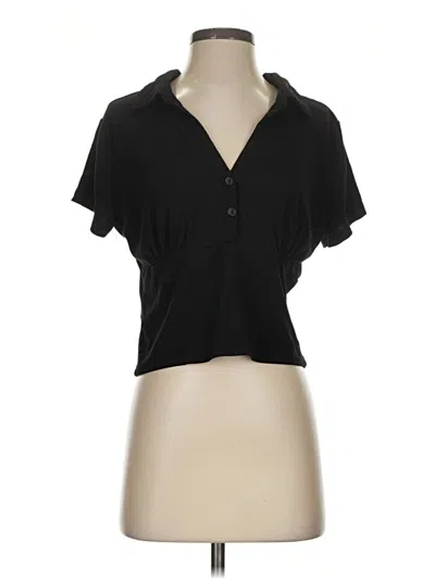 Pre-owned Unbranded Short Sleeve Polo Shirt In Black