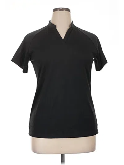 Pre-owned Unbranded Short Sleeve Polo Shirt In Black