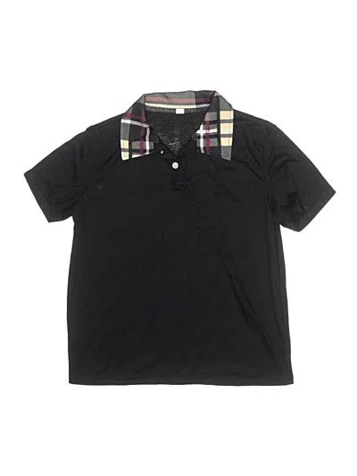 Pre-owned Unbranded Kids' Short Sleeve Polo Shirt In Black