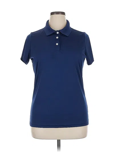 Pre-owned Unbranded Short Sleeve Polo Shirt In Blue