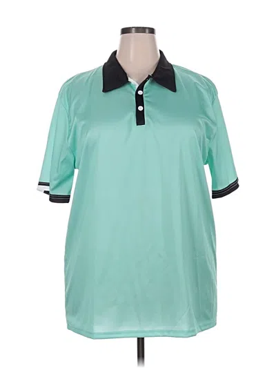Pre-owned Unbranded Short Sleeve Polo Shirt In Blue