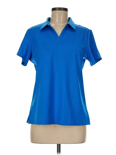 Pre-owned Unbranded Short Sleeve Polo Shirt In Blue