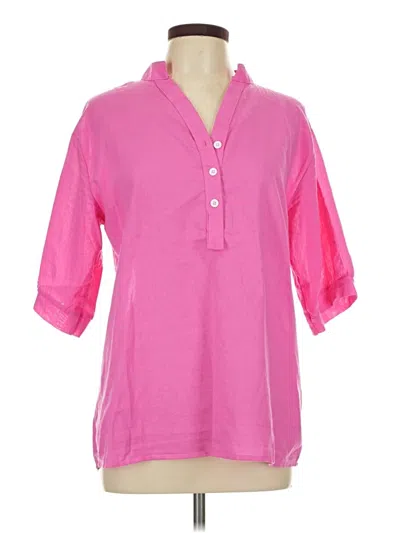 Pre-owned Unbranded Short Sleeve Polo Shirt In Pink