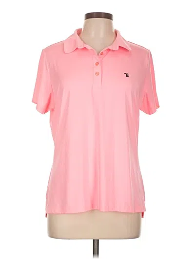Pre-owned Unbranded Short Sleeve Polo Shirt In Pink
