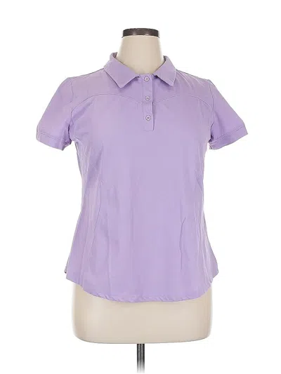 Pre-owned Unbranded Short Sleeve Polo Shirt In Purple