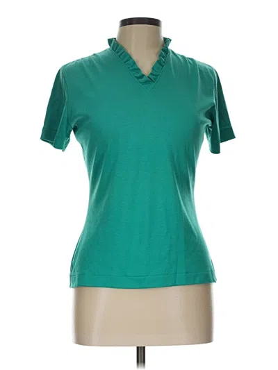Pre-owned Unbranded Short Sleeve Polo Shirt In Teal