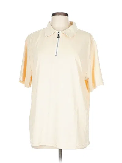 Pre-owned Unbranded Short Sleeve Polo Shirt In White