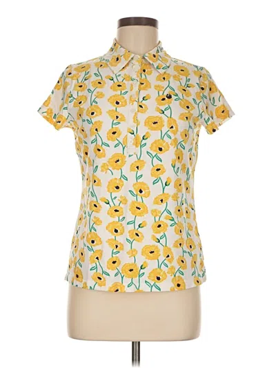 Pre-owned Unbranded Short Sleeve Polo Shirt In Yellow