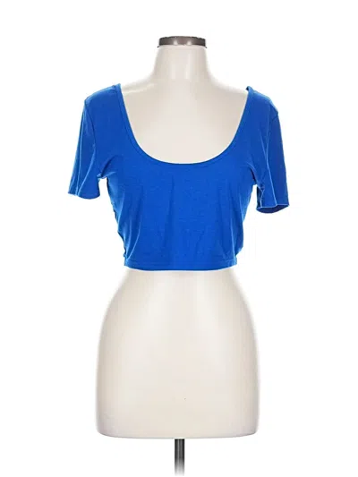 Pre-owned Unbranded Short Sleeve T-shirt In Blue