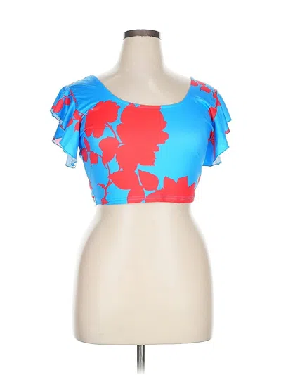 Pre-owned Unbranded Short Sleeve T-shirt In Blue