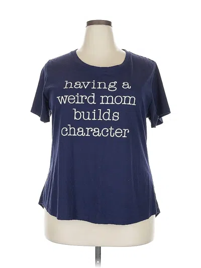 Pre-owned Unbranded Short Sleeve T-shirt In Blue