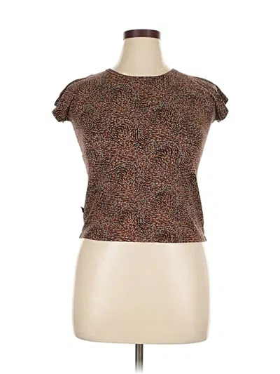 Pre-owned Unbranded Short Sleeve T-shirt In Brown