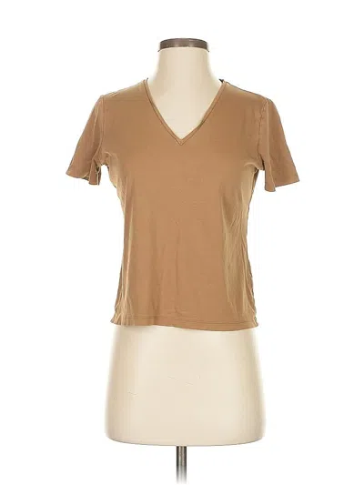 Pre-owned Unbranded Short Sleeve T-shirt In Brown