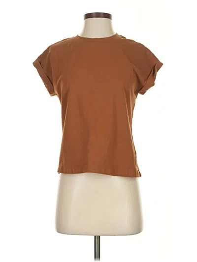 Pre-owned Unbranded Short Sleeve T-shirt In Brown