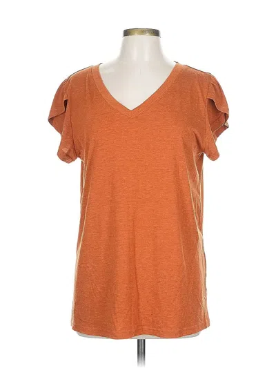 Pre-owned Unbranded Short Sleeve T-shirt In Orange