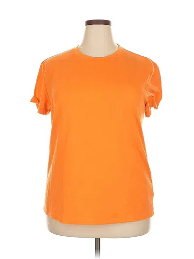 Pre-owned Unbranded Short Sleeve T-shirt In Orange
