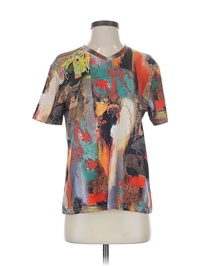 Pre-owned Unbranded Short Sleeve T-shirt In Orange