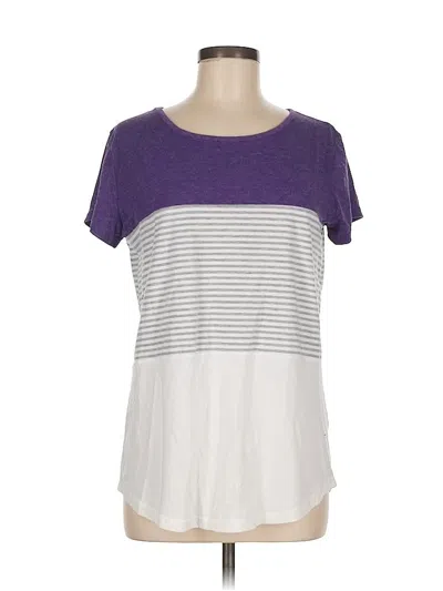 Pre-owned Unbranded Short Sleeve T-shirt In Purple
