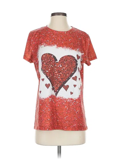 Pre-owned Unbranded Short Sleeve T-shirt In Red