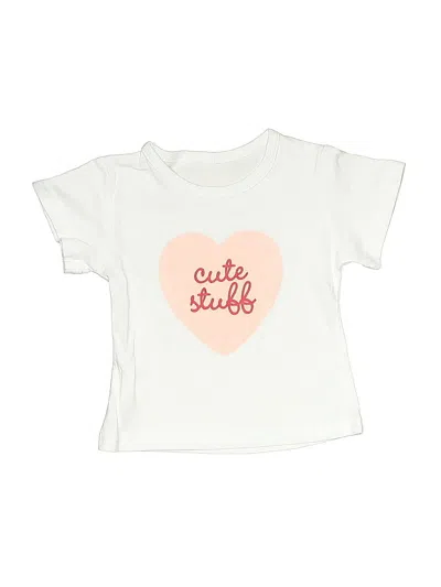 Pre-owned Unbranded Babies' Short Sleeve T-shirt In White
