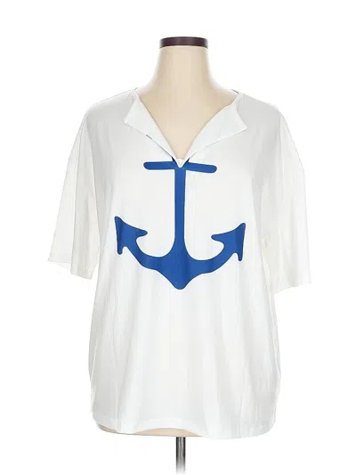 Pre-owned Unbranded Short Sleeve T-shirt In White