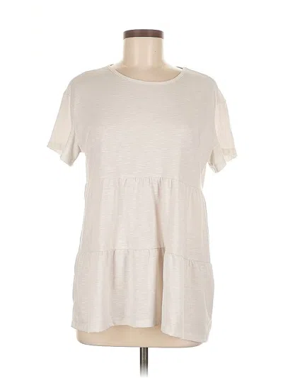 Pre-owned Unbranded Short Sleeve T-shirt In White