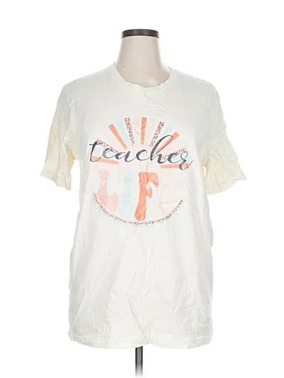 Pre-owned Unbranded Short Sleeve T-shirt In White