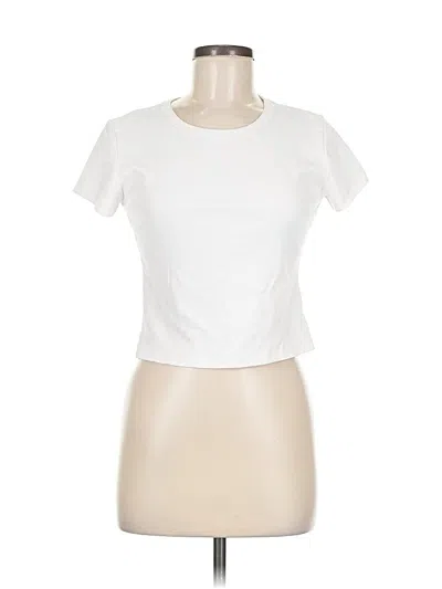 Pre-owned Unbranded Short Sleeve T-shirt In White