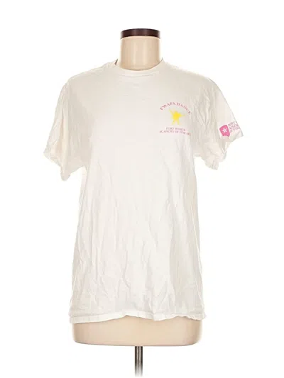 Pre-owned Unbranded Short Sleeve T-shirt In White