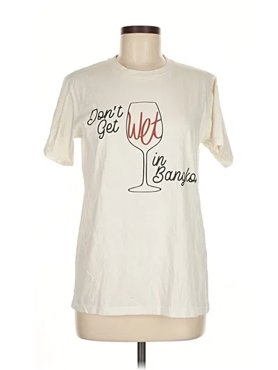 Pre-owned Unbranded Short Sleeve T-shirt In White