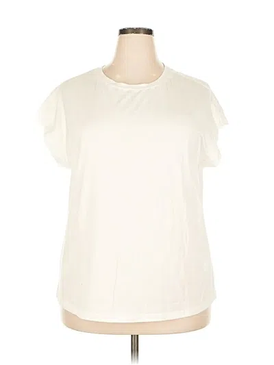 Pre-owned Unbranded Short Sleeve T-shirt In White