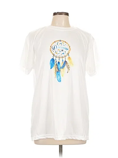 Pre-owned Unbranded Short Sleeve T-shirt In White