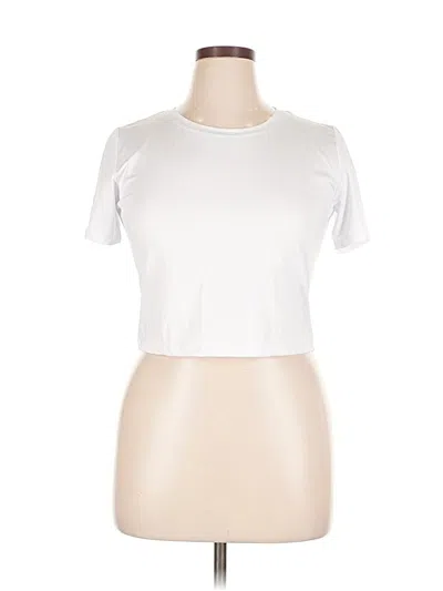 Pre-owned Unbranded Short Sleeve T-shirt In White