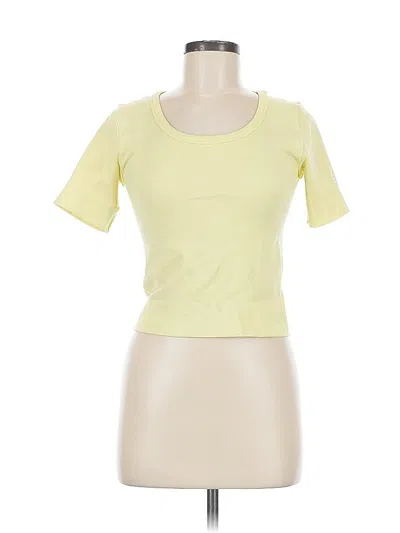 Pre-owned Unbranded Short Sleeve T-shirt In Yellow