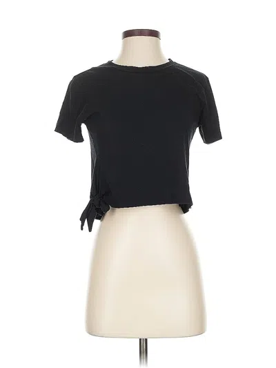 Pre-owned Unbranded Short Sleeve Top Black Keyhole Neckline Tops