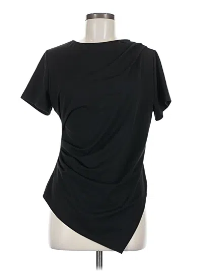 Pre-owned Unbranded Short Sleeve Top Black One Shoulder Neckline Tops