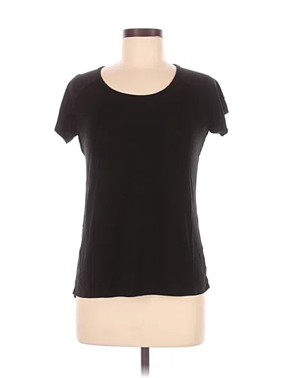 Pre-owned Unbranded Short Sleeve Top Black Scoop Neck Tops