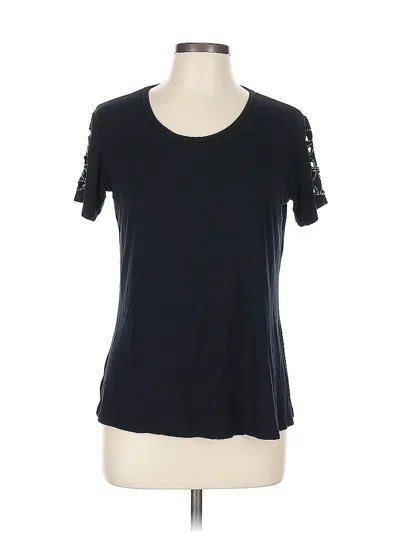 Pre-owned Unbranded Short Sleeve Top Black Sweetheart Neckline Tops
