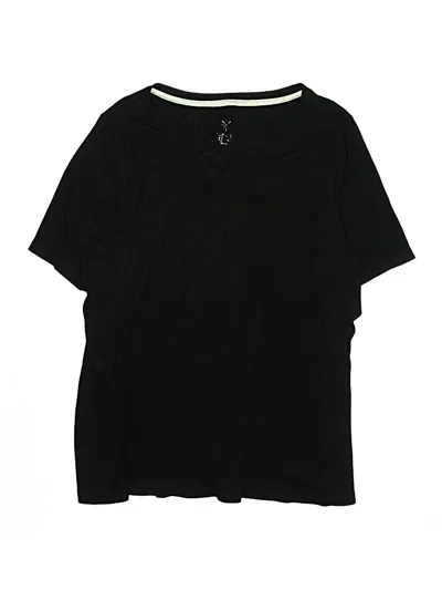 Pre-owned Unbranded Kids' Short Sleeve Top Black Tops