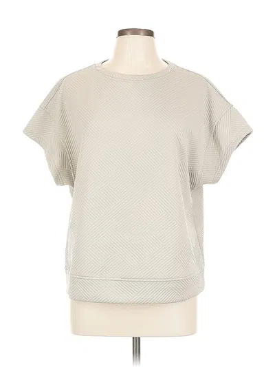 Pre-owned Unbranded Short Sleeve Top Gray Boatneck Tops