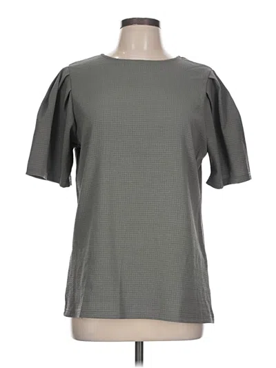 Pre-owned Unbranded Short Sleeve Top Gray Square Neckline Tops