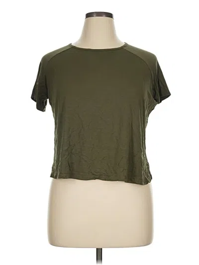 Unbranded Short Sleeve Top Green Crew Neck Tops