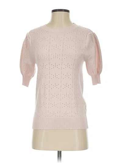 Pre-owned Unbranded Short Sleeve Top Pink Boatneck Tops
