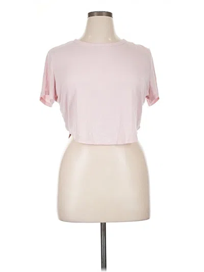 Pre-owned Unbranded Short Sleeve Top Pink Keyhole Neckline Tops
