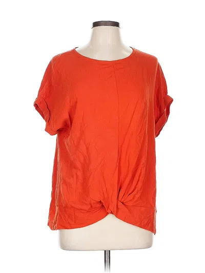 Pre-owned Unbranded Short Sleeve Top Red Keyhole Neckline Tops