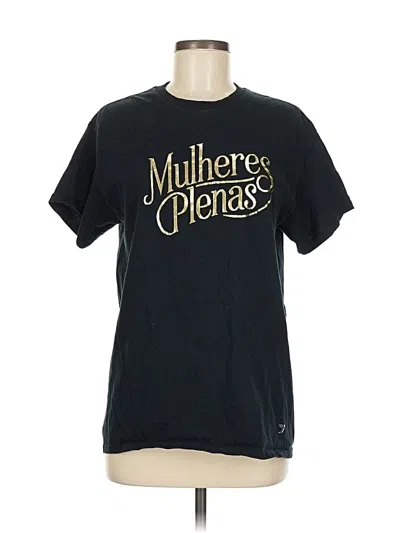 Pre-owned Unbranded Short Sleeve T-shirt In Black