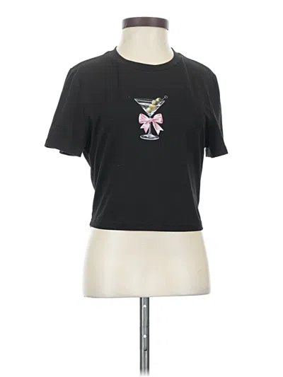Pre-owned Unbranded Short Sleeve T-shirt In Black