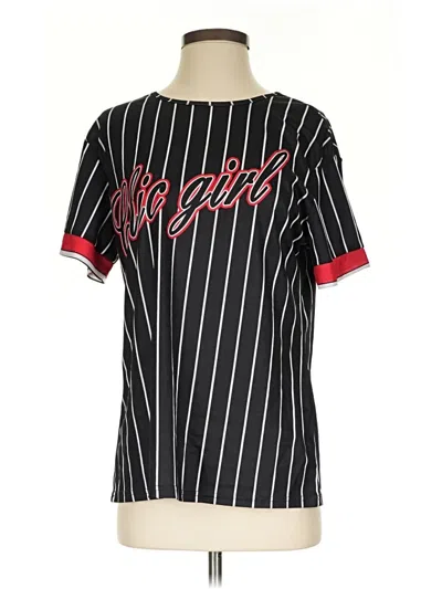 Pre-owned Unbranded Short Sleeve T-shirt In Black