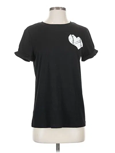 Pre-owned Unbranded Short Sleeve T-shirt In Black