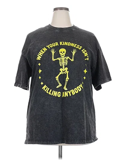 Pre-owned Unbranded Short Sleeve T-shirt In Black